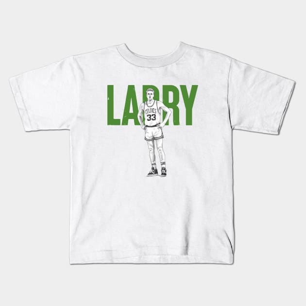 Larry Bird 87 Kids T-Shirt by Dibenedetto